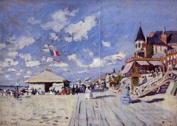 El paseo marítimo de la playa de Trouville Claude Monet Pinturas al óleo
